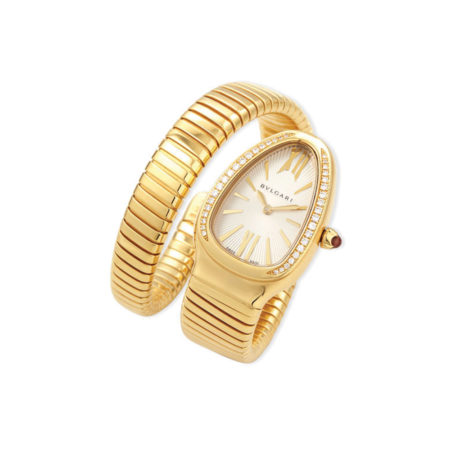 BVLGARI 35mm Serpenti Tubogas Yellow Gold Diamond Watch